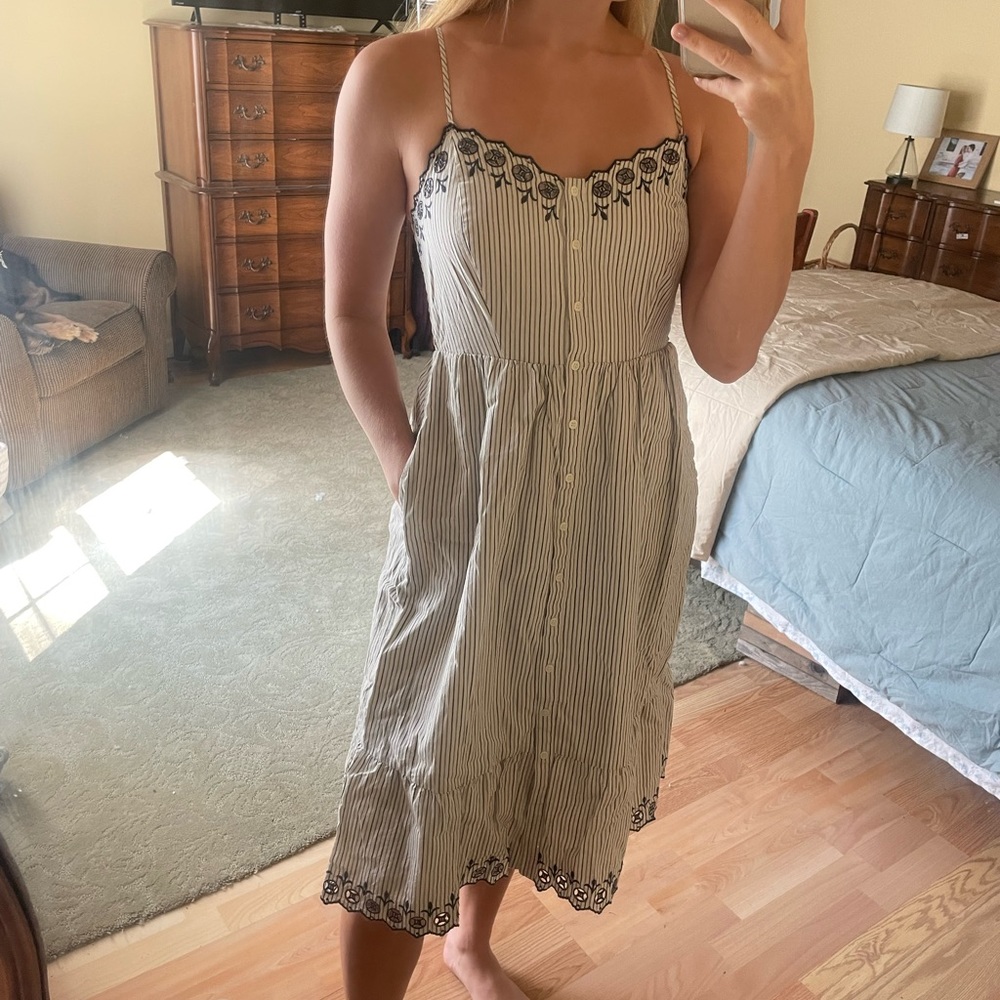 Madewell stripe blue dress